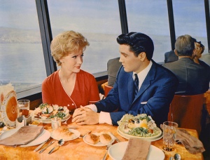 Elvis and date atop the Space Needle. Source: ourseattle/Tumblr.