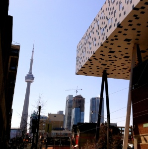 CN Tower, Toronto, from Dundas Street.